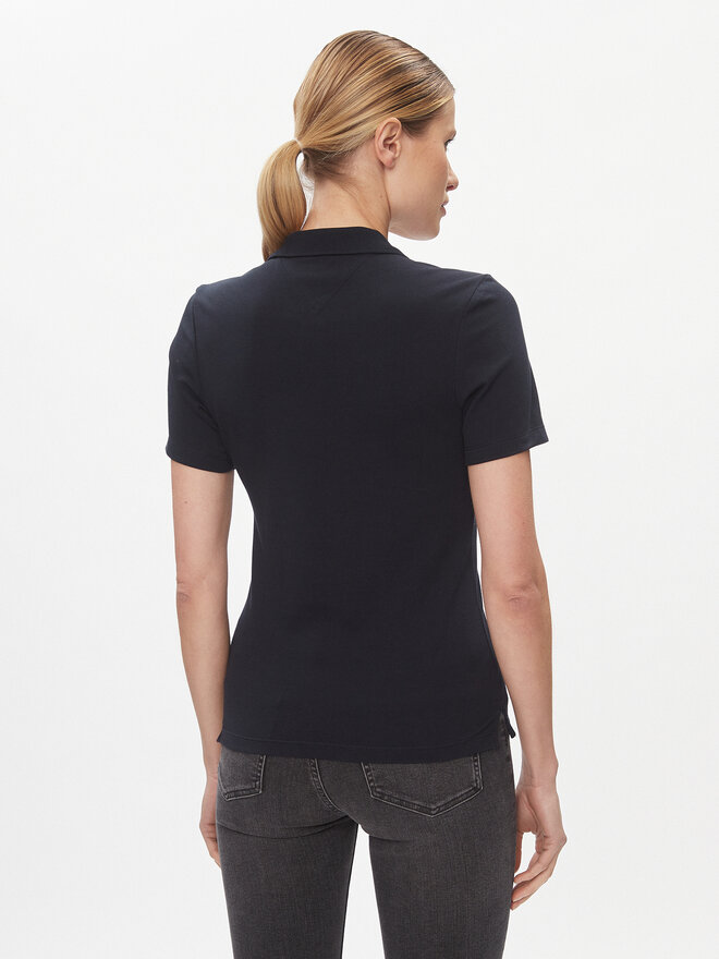 Tommy Hilfiger Tommy Hilfiger Поло 1985 WW0WW42047 Cиній Slim Fit