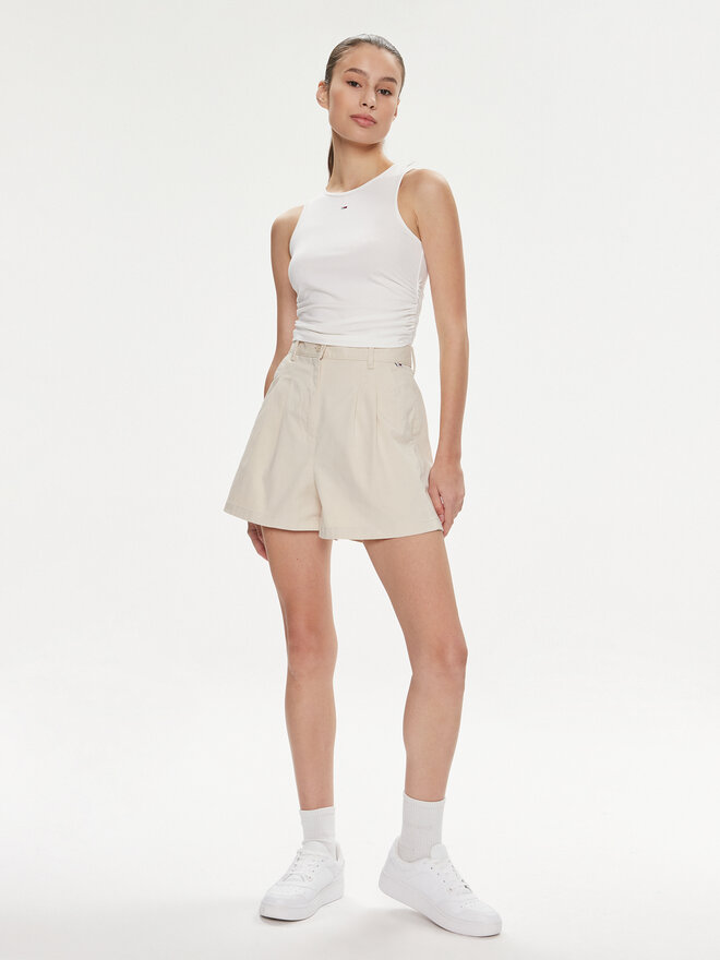 Tommy Jeans Tommy Jeans Top DW0DW17893 Blanco Slim Fit