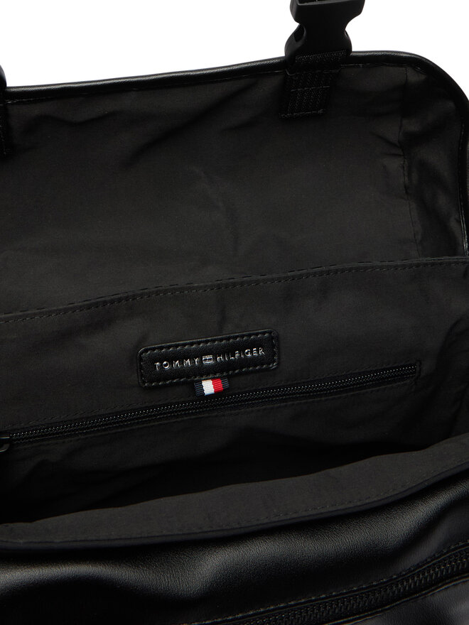 Tommy Hilfiger Umhängetasche Tommy Hilfiger Th Nylon Jacquard Satchel AM0AM14404 Schwarz