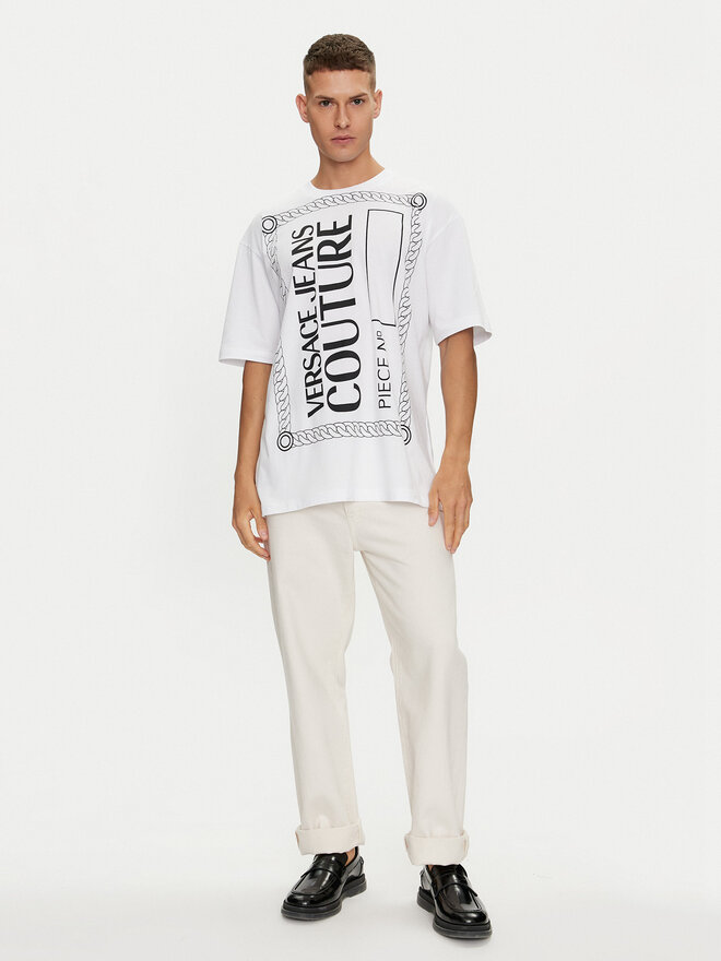 Versace Jeans Couture Versace Jeans Couture T-Shirt 76GAHE04 Weiß Regular Fit