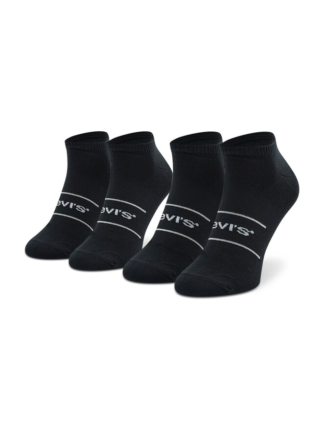 Levi's® Unisex trumpų kojinių komplektas (2 poros) Levi's® 701203953 Juoda