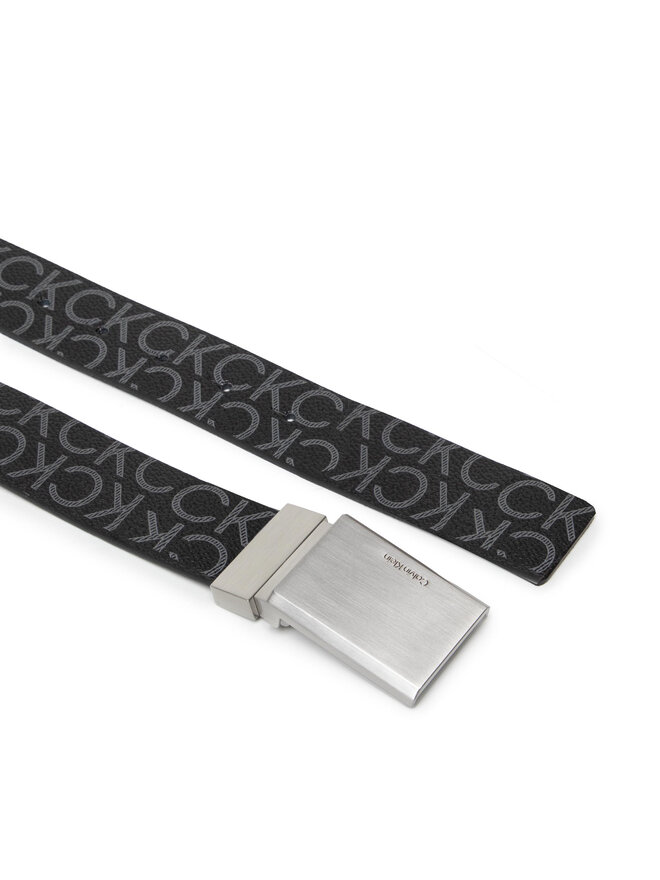 Calvin Klein Herrengürtel Calvin Klein Ck Clean Plaque Belt Gs 2 Straps K50K507937 Schwarz