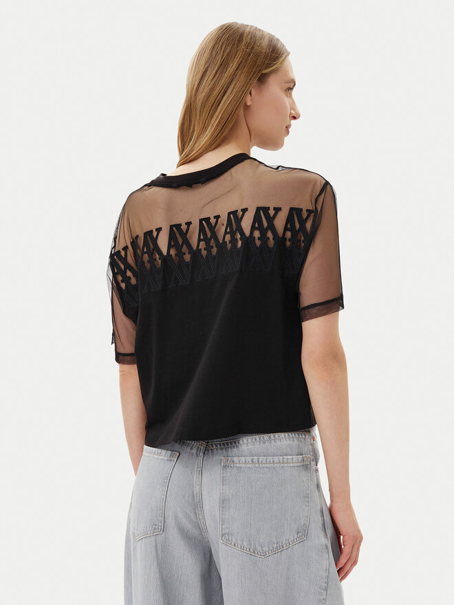 Armani Exchange Armani Exchange T-Shirt XW000516 AF10359 UC001 Μαύρο Cropped Fit