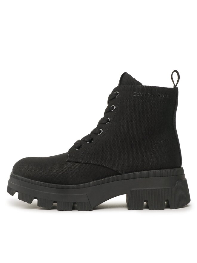 Calvin Klein Jeans Stiefeletten Calvin Klein Jeans Chunky Combat Laceup Boot Co YW0YW01239 Schwarz