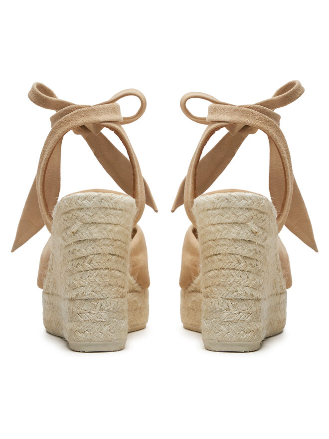 Manebi Espadrilles Manebi Hamptons Wedge Espadrilles With Knot M 1.1 WS Bēšs