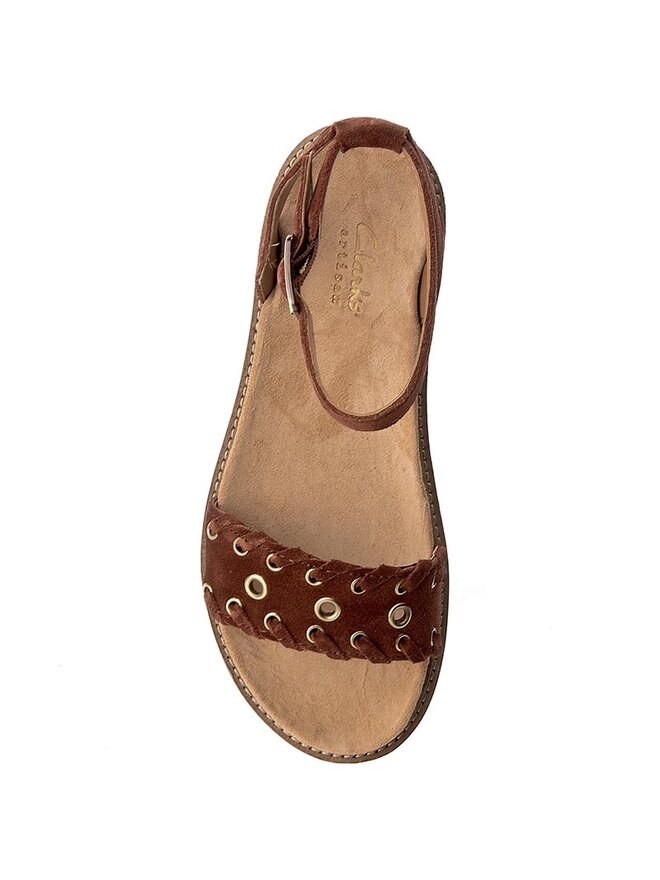 Sandali Clarks Corsio Amelia 261240754 Dark Tan Suede eobutev.si