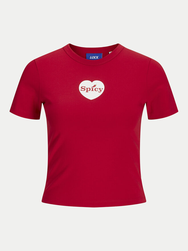 JJXX JJXX Camiseta Gigi 12277657 Rojo Stretch Fit