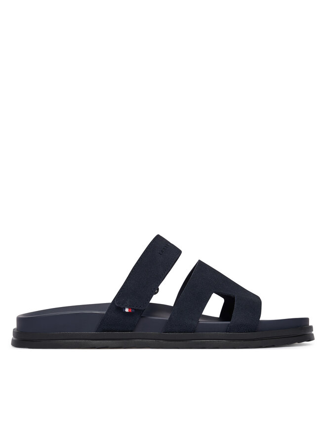 Tommy Hilfiger Pantoletten Tommy Hilfiger Adjustable Premium Suede FM0FM05774 Dunkelblau