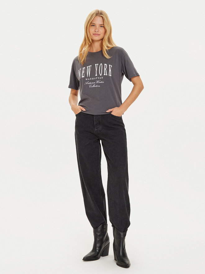 Brave Soul Brave Soul T-Shirt LTS-568JEMIMA Grau Oversize
