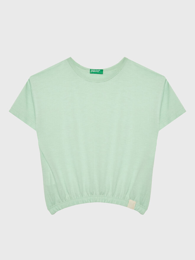 United Colors Of Benetton United Colors Of Benetton Marškinėliai 37YKC10AU Žalia Boxy Fit