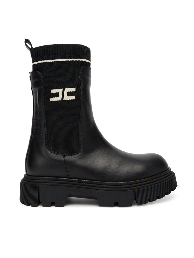 Elisabetta Franchi Polokozačky Elisabetta Franchi Chelsea F4A5-E0424-1316930 Černá