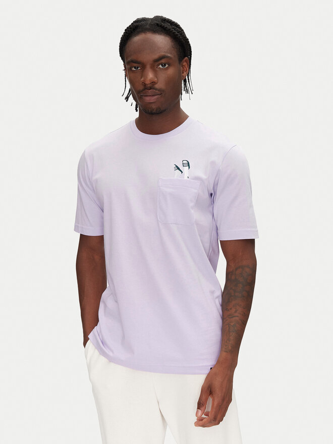 adidas adidas Camiseta Lounge Slides Graphic Pocket JM0375 Violeta Regular Fit