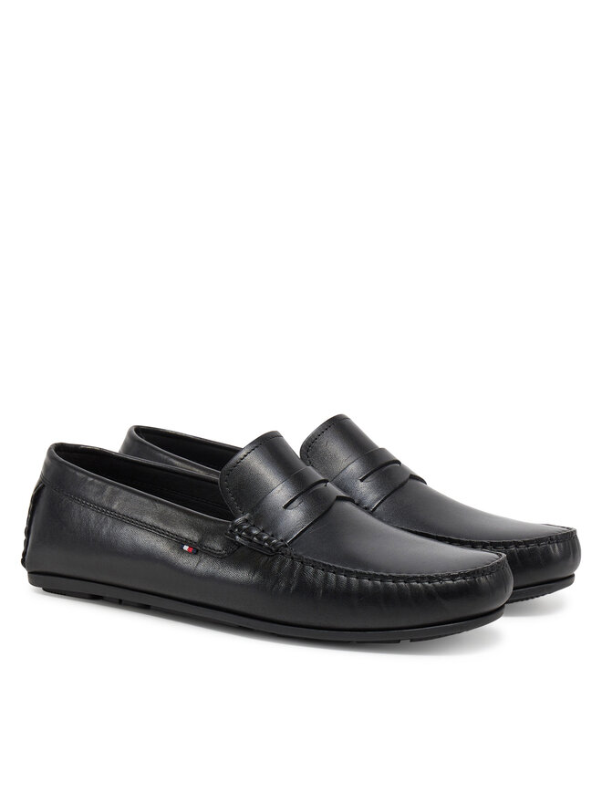 Tommy Hilfiger Mokasīni Tommy Hilfiger Corpoarte Hilfiger Lth Driver FM0FM04810 Melns