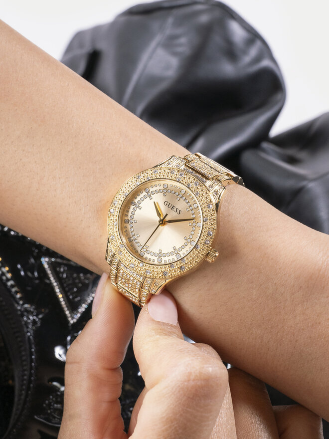 Guess Zegarek Guess Shooting Star GW0746L2 Złoty