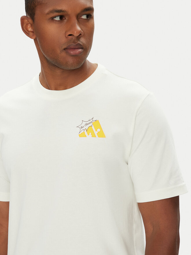adidas adidas Marškinėliai Food Grilled Cheese Graphic JM6459 Balta Regular Fit