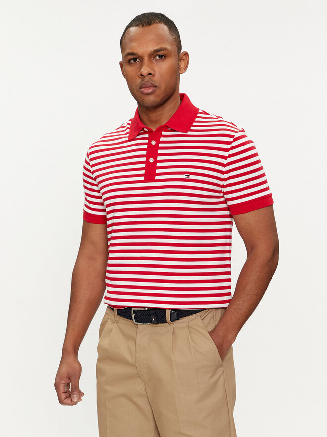 Tommy Hilfiger Tommy Hilfiger Pólóing 1985 MW0MW17771 Piros Slim Fit