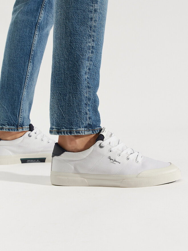 Pepe Jeans Sneakersy Pepe Jeans Kenton Serie M PMS31041 Biela