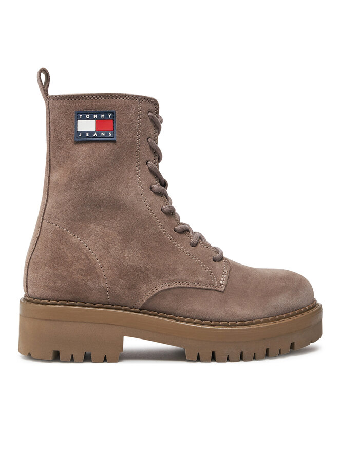 Tommy Jeans Īsie zābaki Tommy Jeans Tjw Urban Lace Up Suede EN0EN02630 Brūns