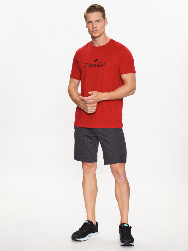 4F 4F Majica 4FSS23TTSHM539 Rdeča Regular Fit