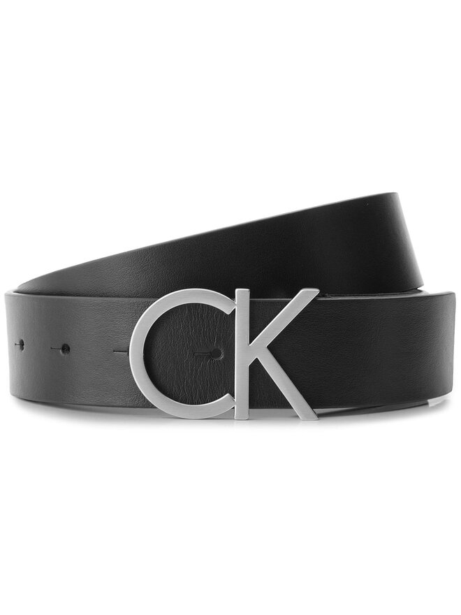 Calvin Klein Pasek Damski Calvin Klein Ck Logo Belt 3.5 K60K602141 80 Czarny