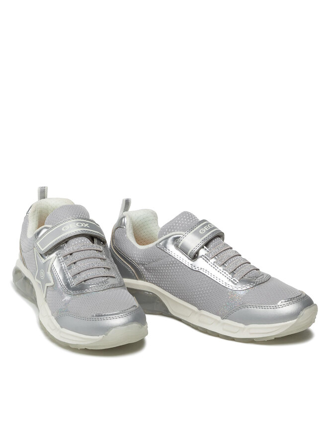 Geox Sneakersy Geox J Spaziale G. A J25DAA 014AJ C1007 DD Strieborná
