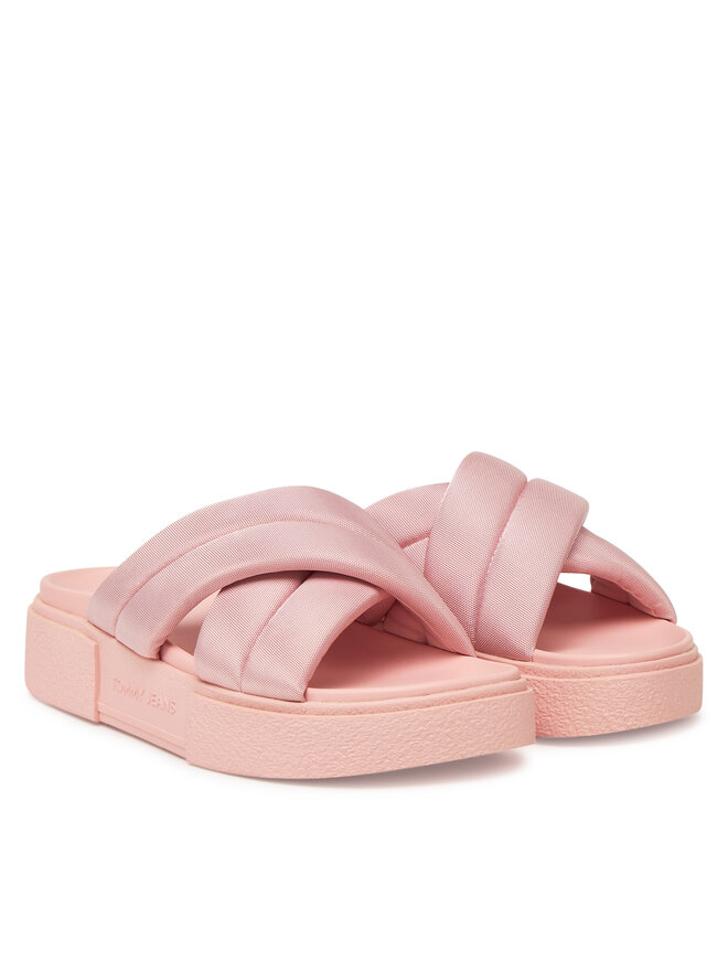 Tommy Jeans Pantoletten Tommy Jeans Tjw Flatform Sandal EN0EN02775 Rosa
