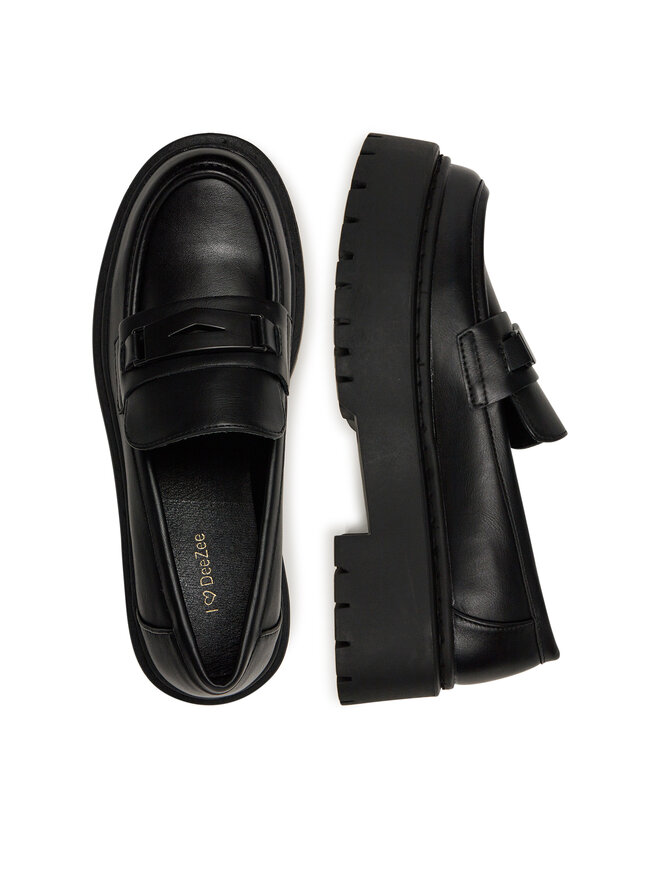 DeeZee Loafersy DeeZee 13123D-3 Czarny