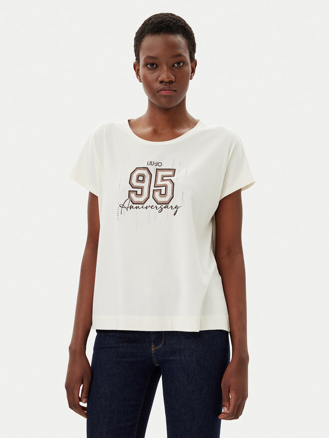 Liu Jo Sport Liu Jo Sport Camiseta TA5268 JS005 Écru Regular Fit