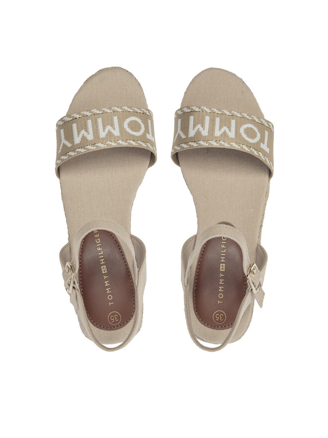 Tommy Hilfiger Espadrilky Tommy Hilfiger Rope Wedge Sandal T3A7-33287-0890 S Béžová