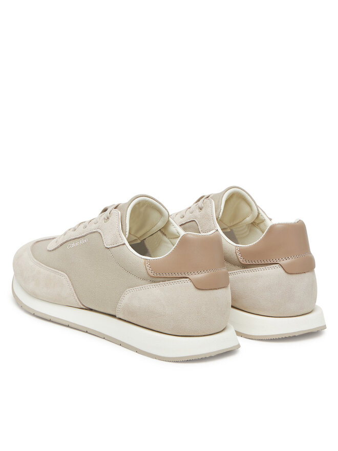 Calvin Klein Sneakersy Calvin Klein Low Prof Runn Laceup Cv Mix HM0HM01723 Beżowy