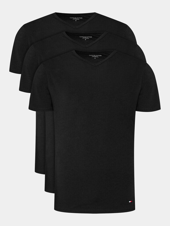 Tommy Hilfiger Tommy Hilfiger Σετ 3 T-Shirts UM0UM03137 Μαύρο Regular Fit