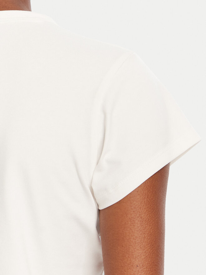HUGO HUGO Camiseta Rhinestone 50551404 Écru Slim Fit