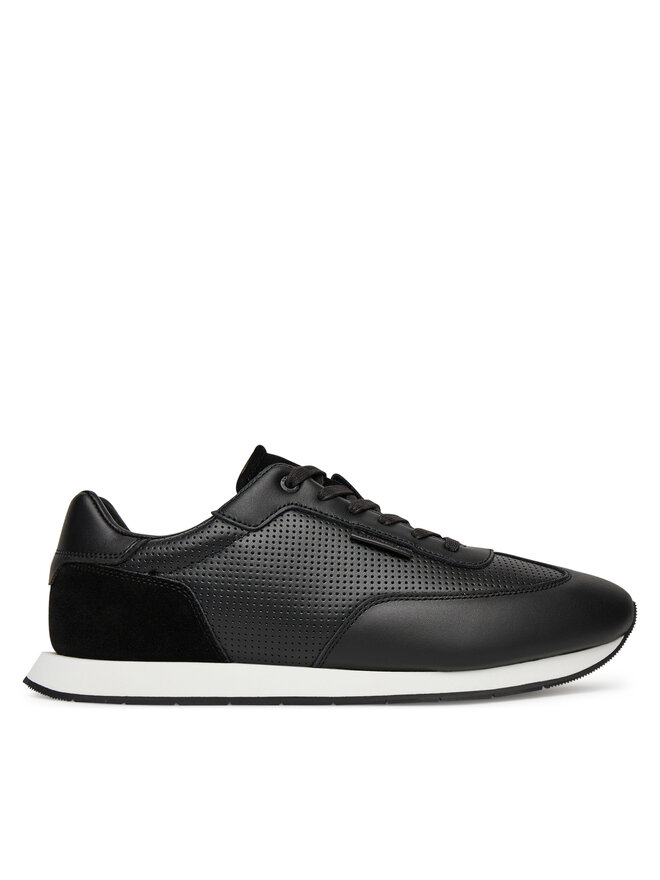 Calvin Klein Снікерcи Calvin Klein Low Prof Runn Laceup Perf Lth HM0HM01871 Чорний