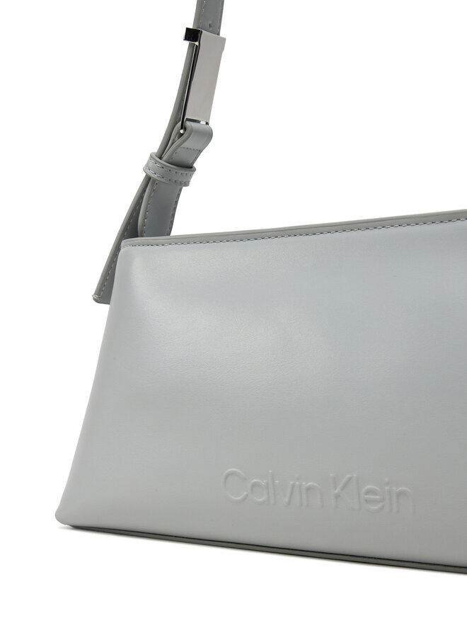 Calvin Klein Borsetta Calvin Klein Embossed Logo Shoulder Bag K60K612550 Grigio