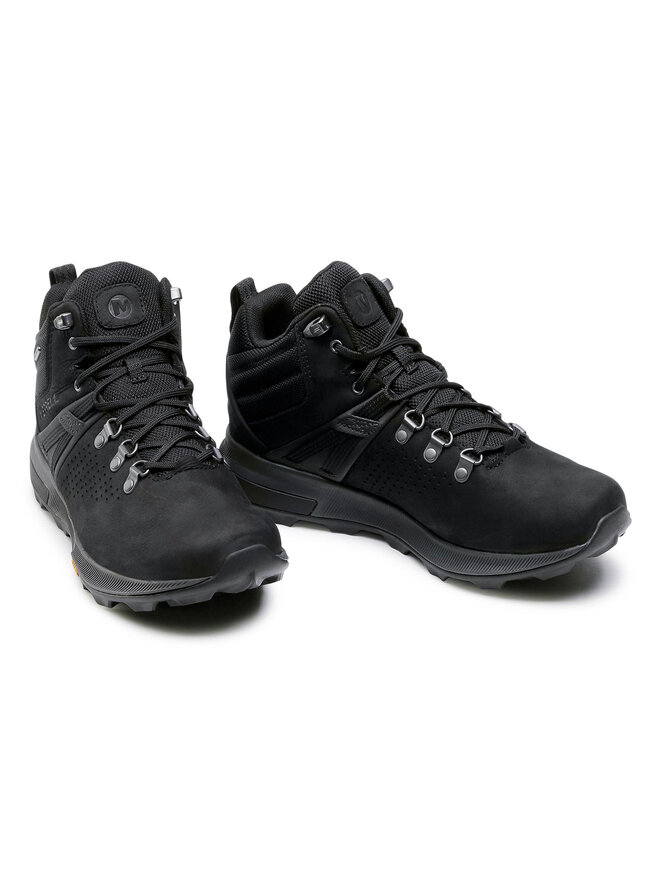 Merrell Pārgājienu apavi Merrell Zion Peak Mid Wp J035357 Melns