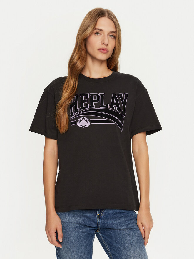 REPLAY REPLAY Marškinėliai W3089E.000.23608P Juoda Regular Fit