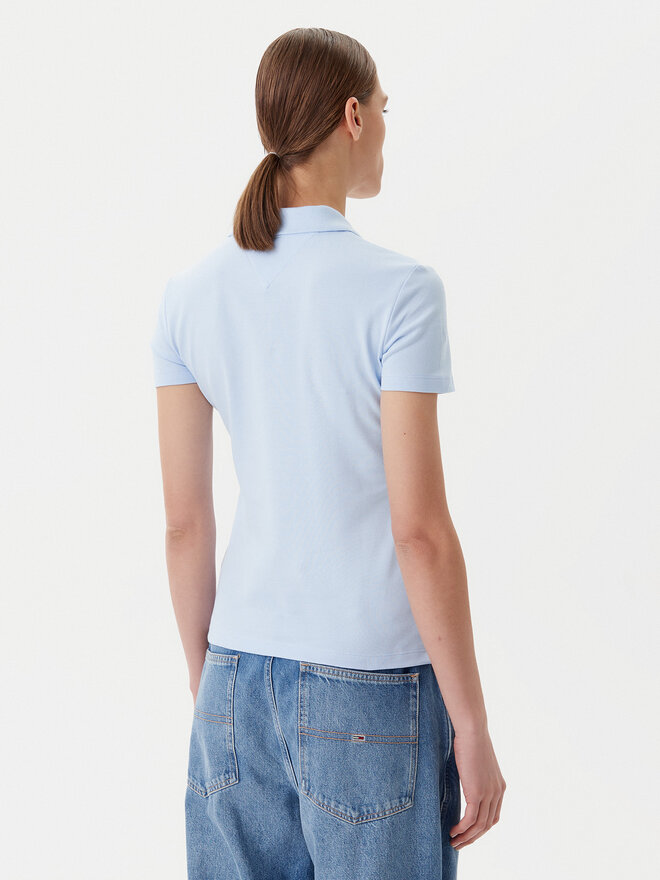 Tommy Jeans Tommy Jeans Поло Essential DW0DW20160 Блакитний Slim Fit