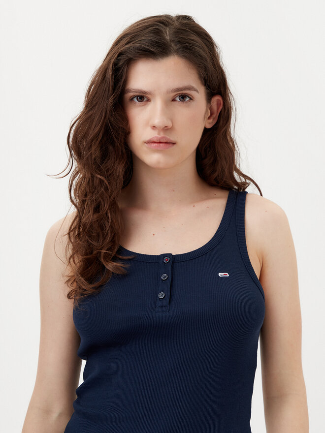 Tommy Jeans Tommy Jeans Marškinėliai DW0DW19492 Tamsiai mėlyna Slim Fit