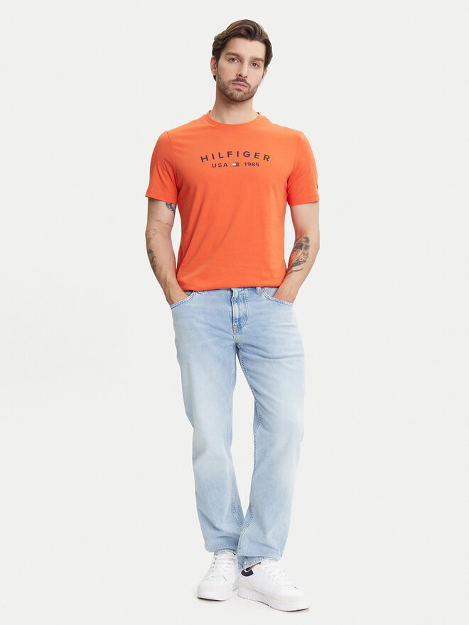 Tommy Hilfiger Tommy Hilfiger Marškinėliai Fathers Day MW0MW39356 Oranžinė Regular Fit