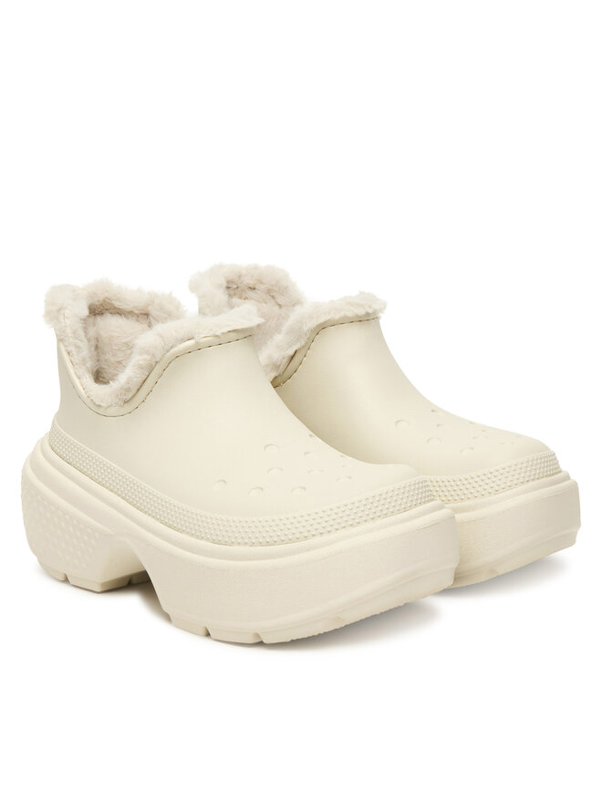 Crocs Stivali da neve Crocs Stomp Lined Shorty Boot 210673 Écru