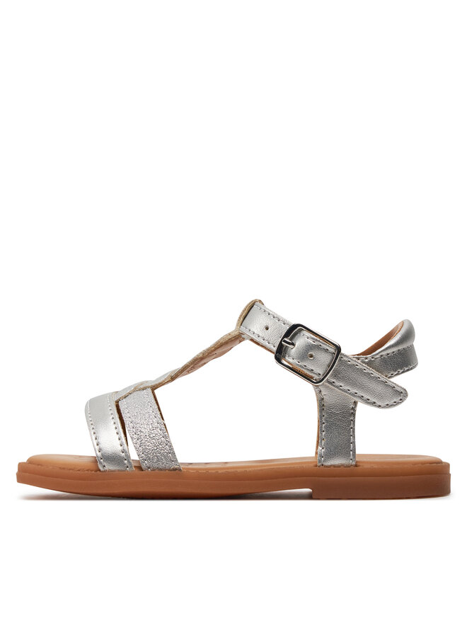 Geox Sandály Geox J Sandal Karly Girl J4535H 0NFQD C1007 M Stříbrná