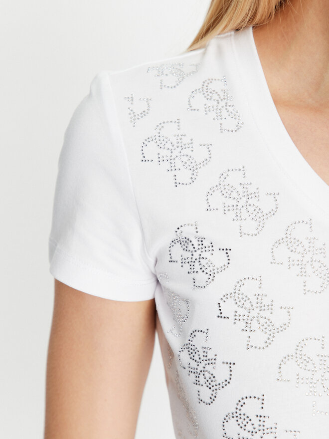 Guess Guess Camiseta W3BI53 J1314 Blanco Slim Fit