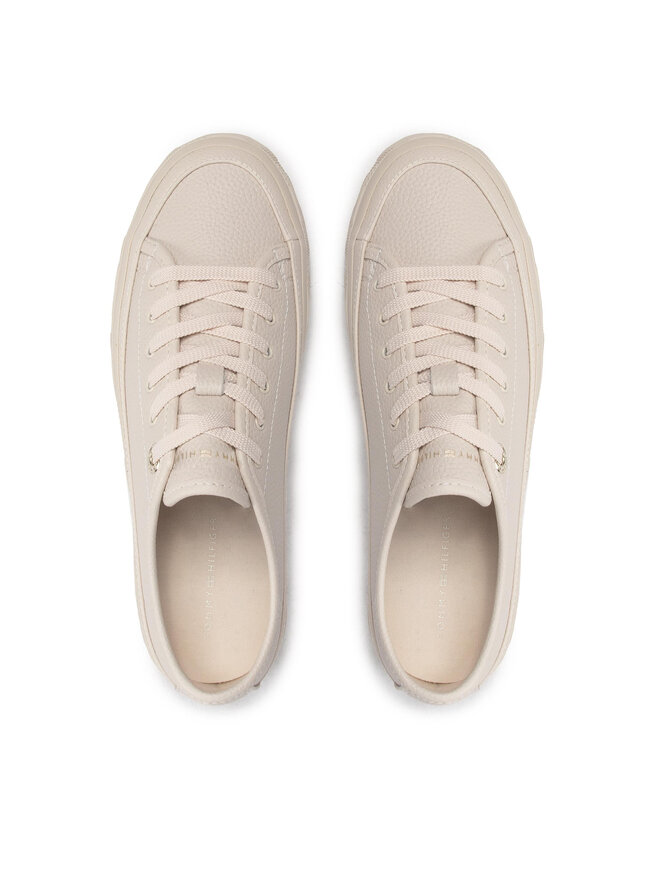Tommy Hilfiger Sneakers Tommy Hilfiger Essential Th Leather Sneaker FW0FW06556 Beige