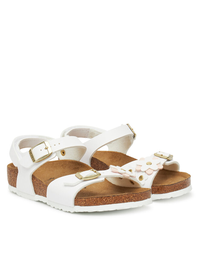 Birkenstock Сандали Birkenstock Rio Flowers As Kids 1029561 S Бял