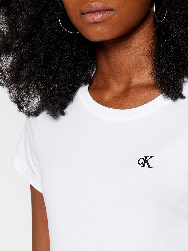 Calvin Klein Jeans Calvin Klein Jeans Póló J20J212883 Fehér Slim Fit