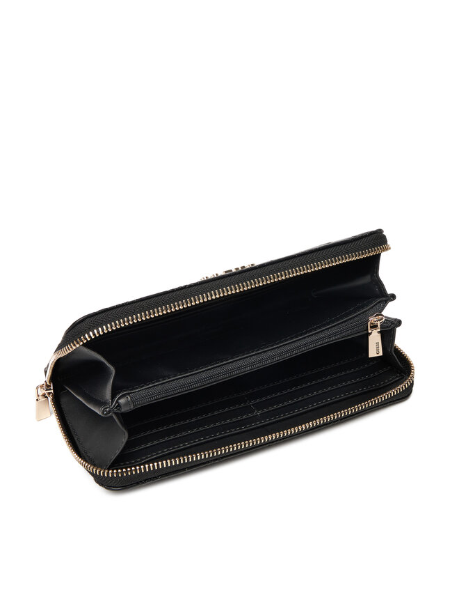 Guess Голям дамски портфейл Guess Phoebe Slg SWPD96 65146 Черен