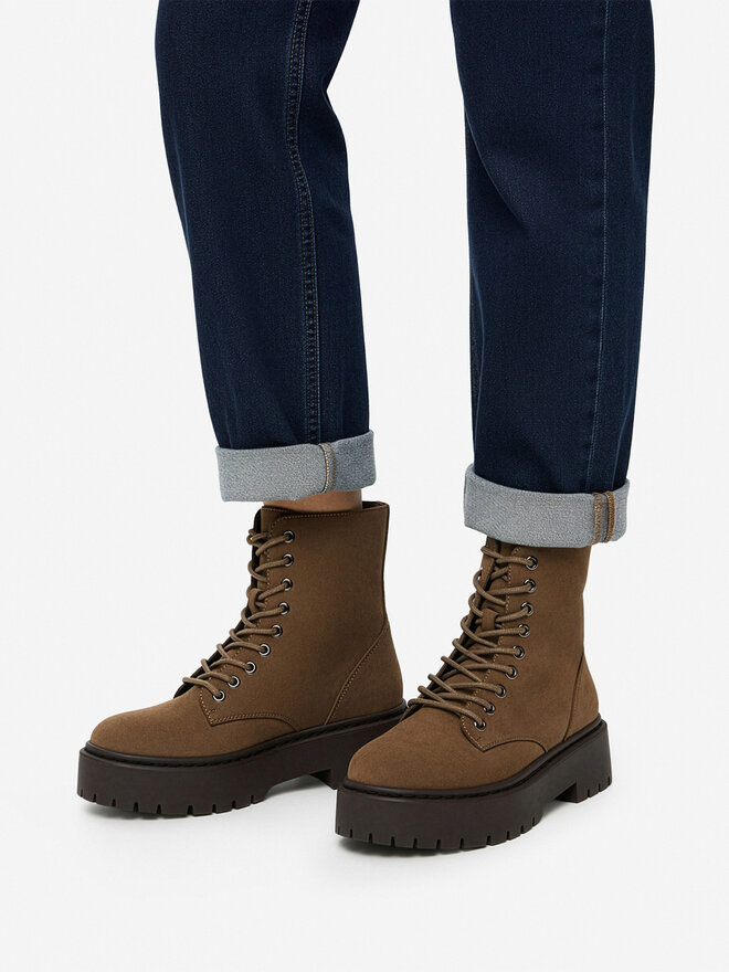 DeeZee Schnürschuhe DeeZee CEO-HY13123-1 Braun