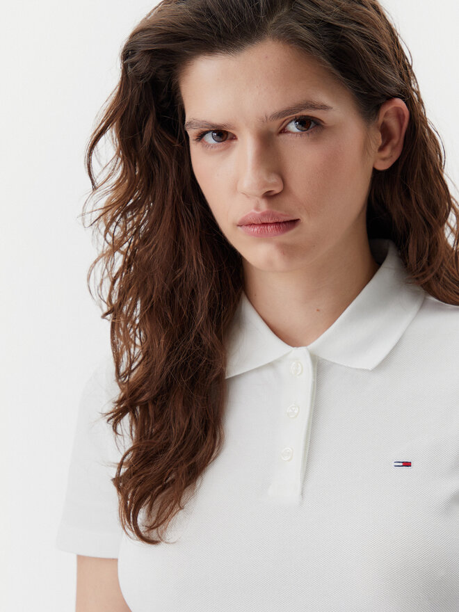 Tommy Jeans Tommy Jeans Poloshirt Essential DW0DW20160 Weiß Slim Fit