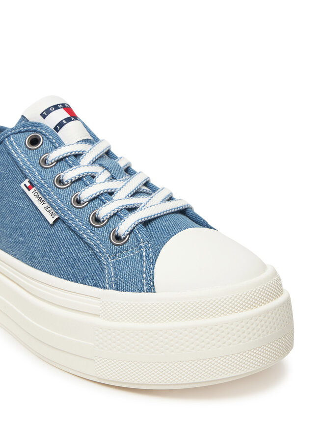 Tommy Jeans Sneakersy Tommy Jeans Tjw Foxing Flatform Lc EN0EN02736 Niebieski