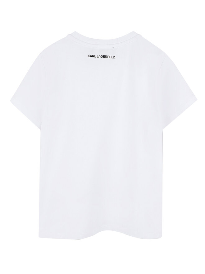 Karl Lagerfeld Kids Karl Lagerfeld Kids Póló Z30571 D Fehér Regular Fit